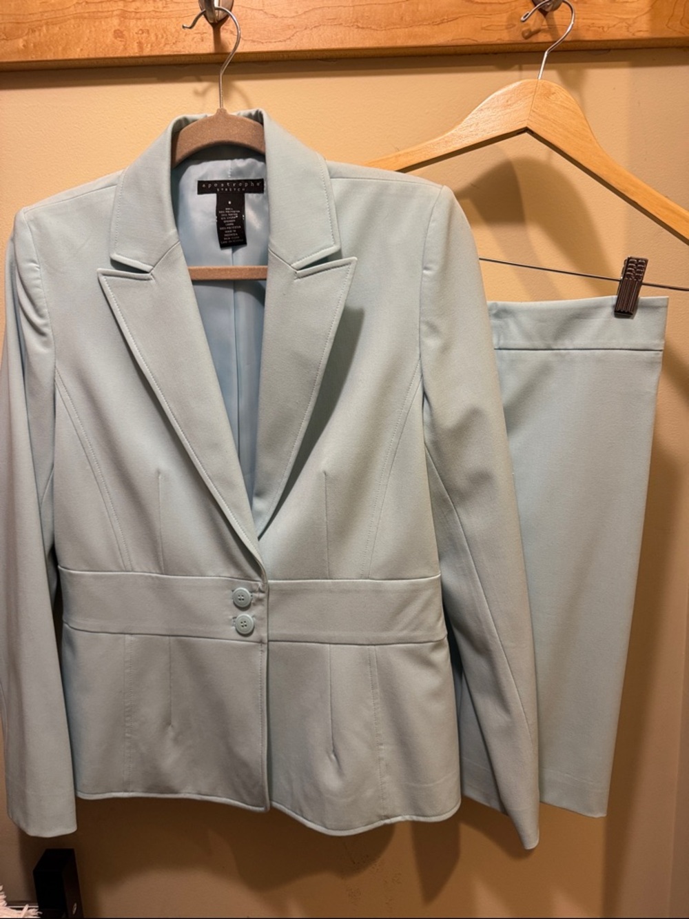 Apostrophe Pale Blue Women's Blazer and coordinating skirt